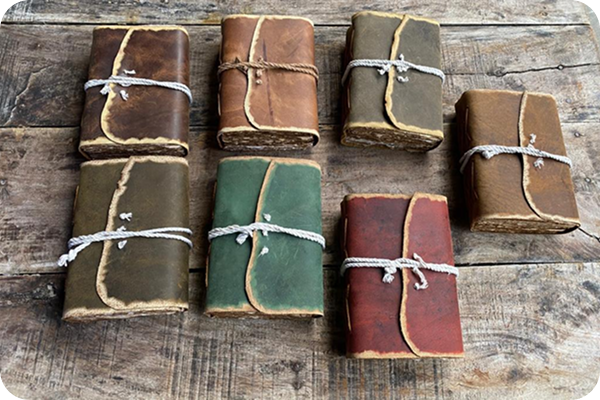 Handmade leather journals